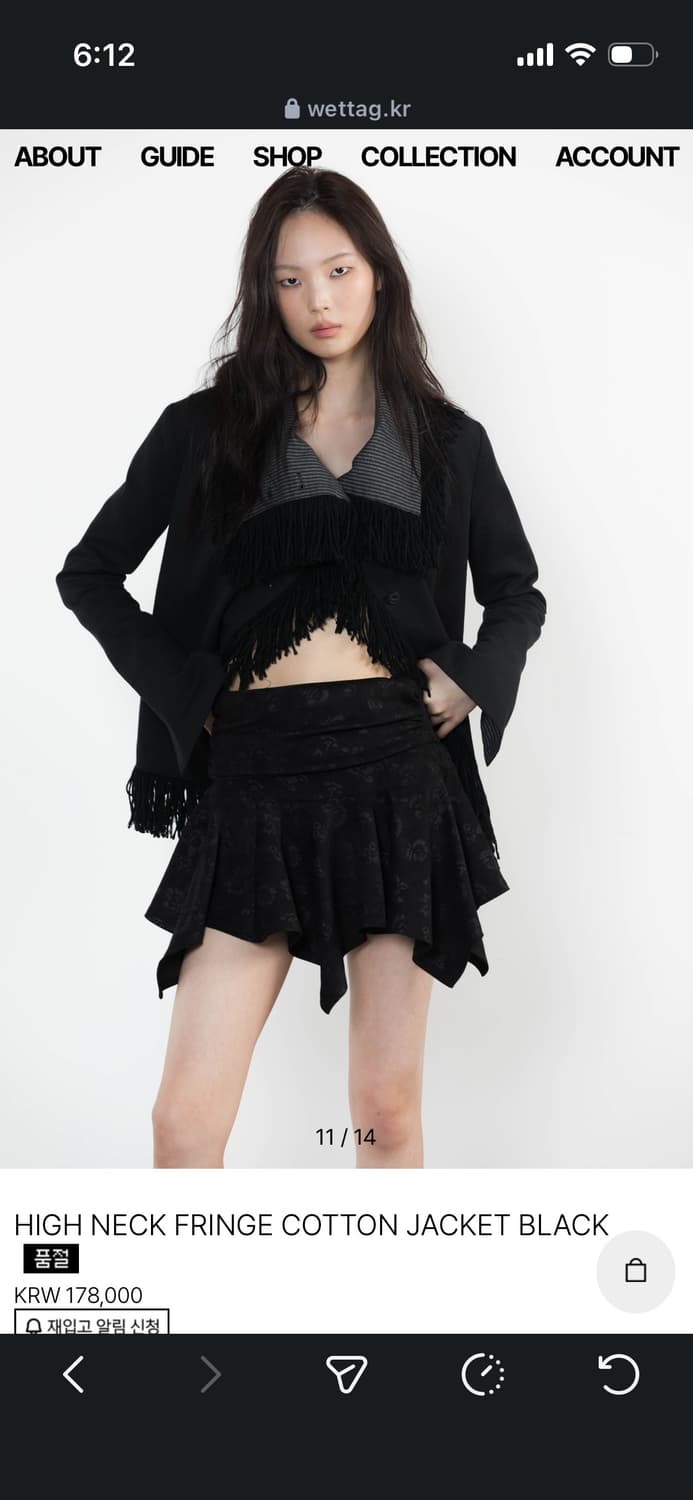 wettag high neck fringe cotton jacket 상품이미지6