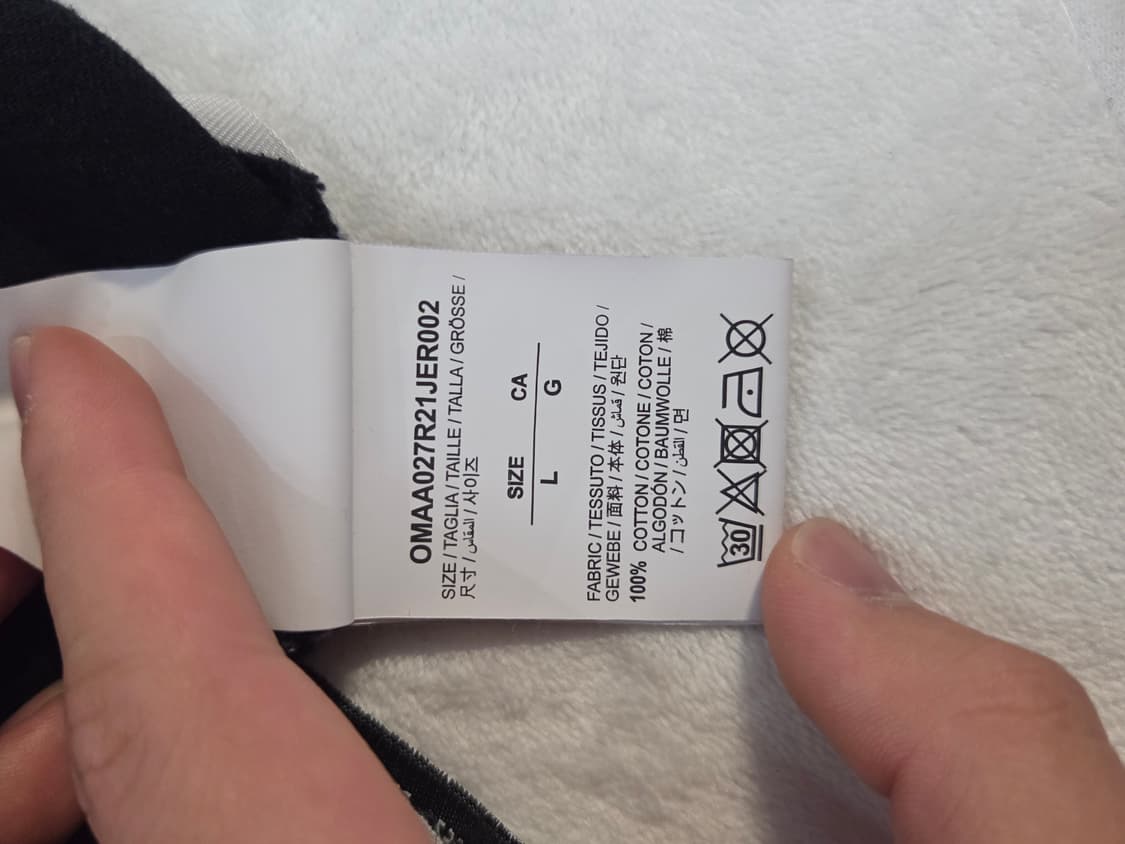 오프화이트 19 f/w 모나리자 티셔츠 블랙 L 상품이미지6