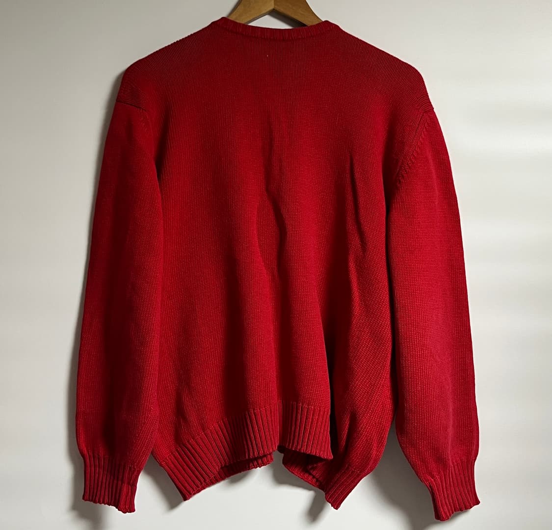 공용 버버리 레드 니트 가디건 스웨터 44 [XL] 상품이미지6