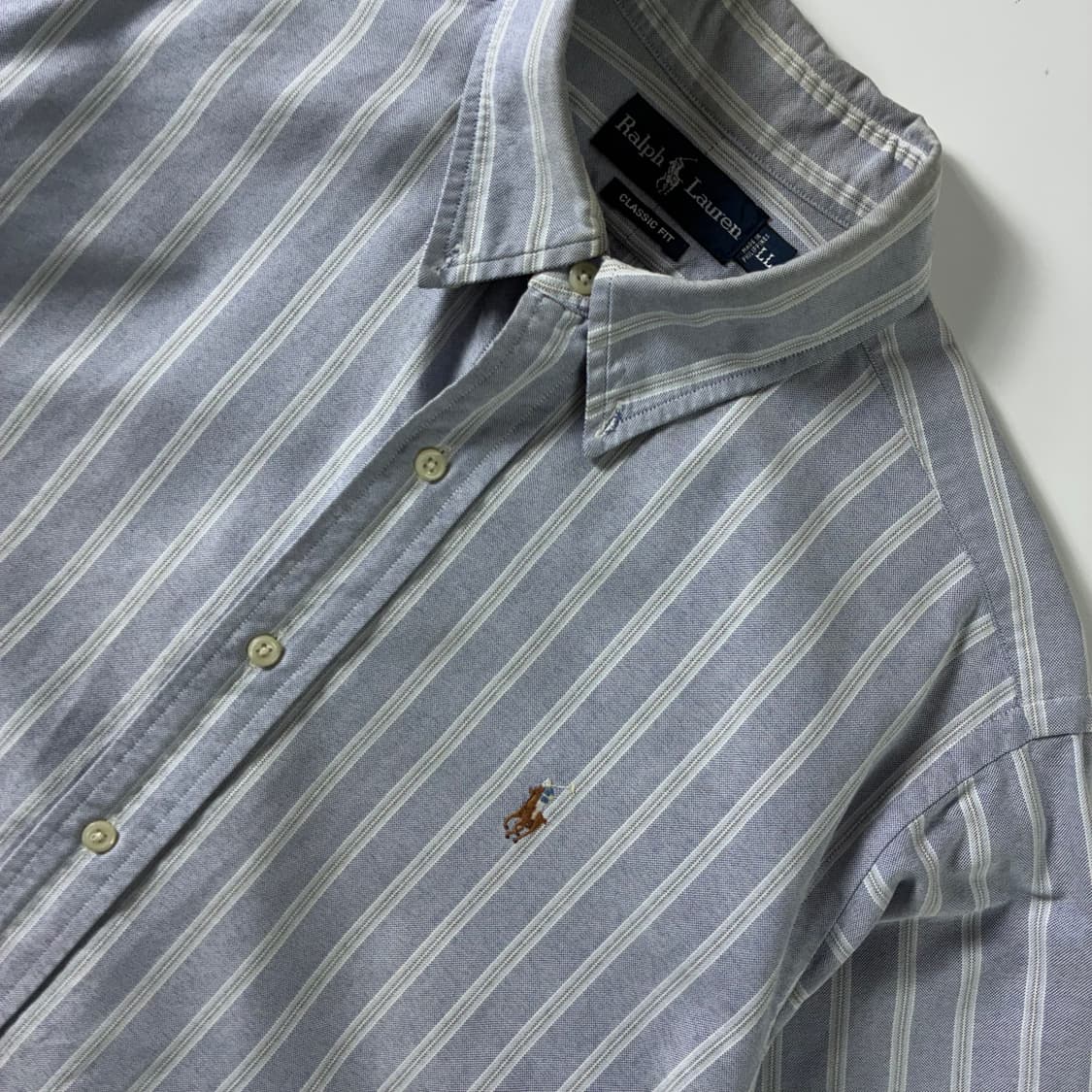 Polo 폴로 랄프로렌 90‘s 재팬라인 스트라이프 옥스포드 셔츠 상품이미지3