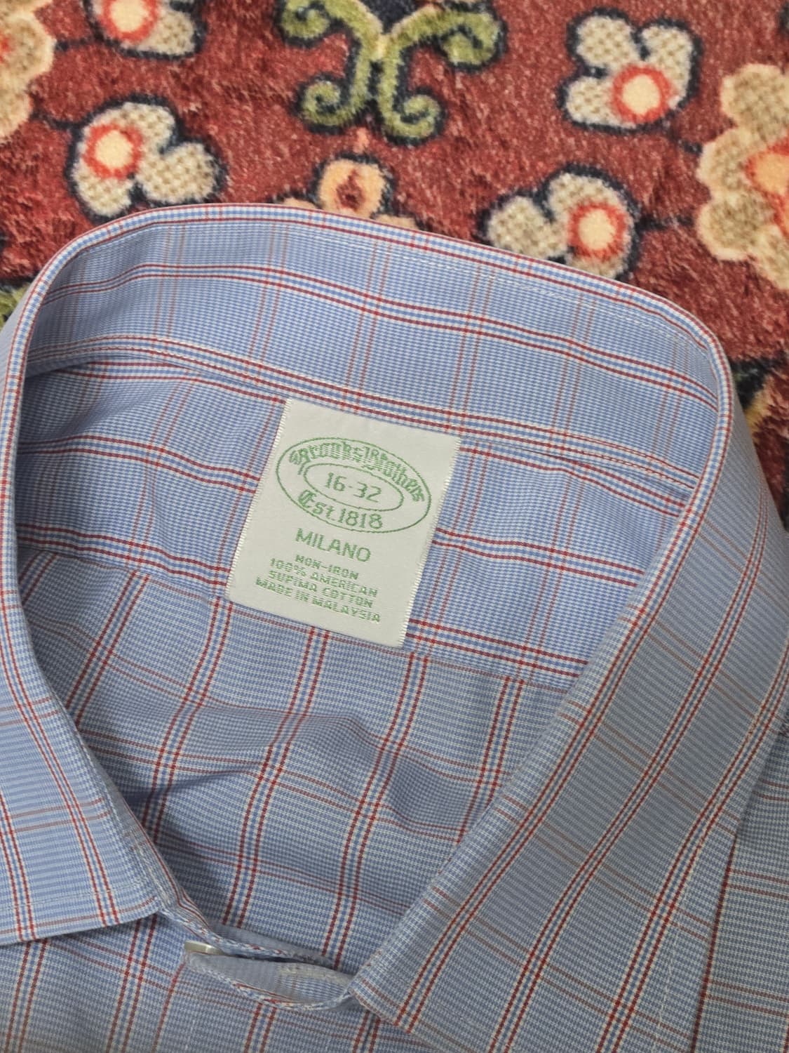 브룩스브라더스 논아이론 체크 셔츠 (16-32)  상품이미지4