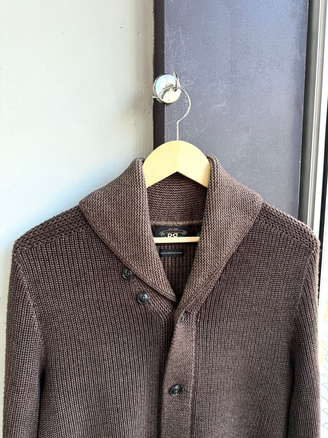 S/ RRL 더블알엘 메리노울 숄카라 가디건 상품이미지4