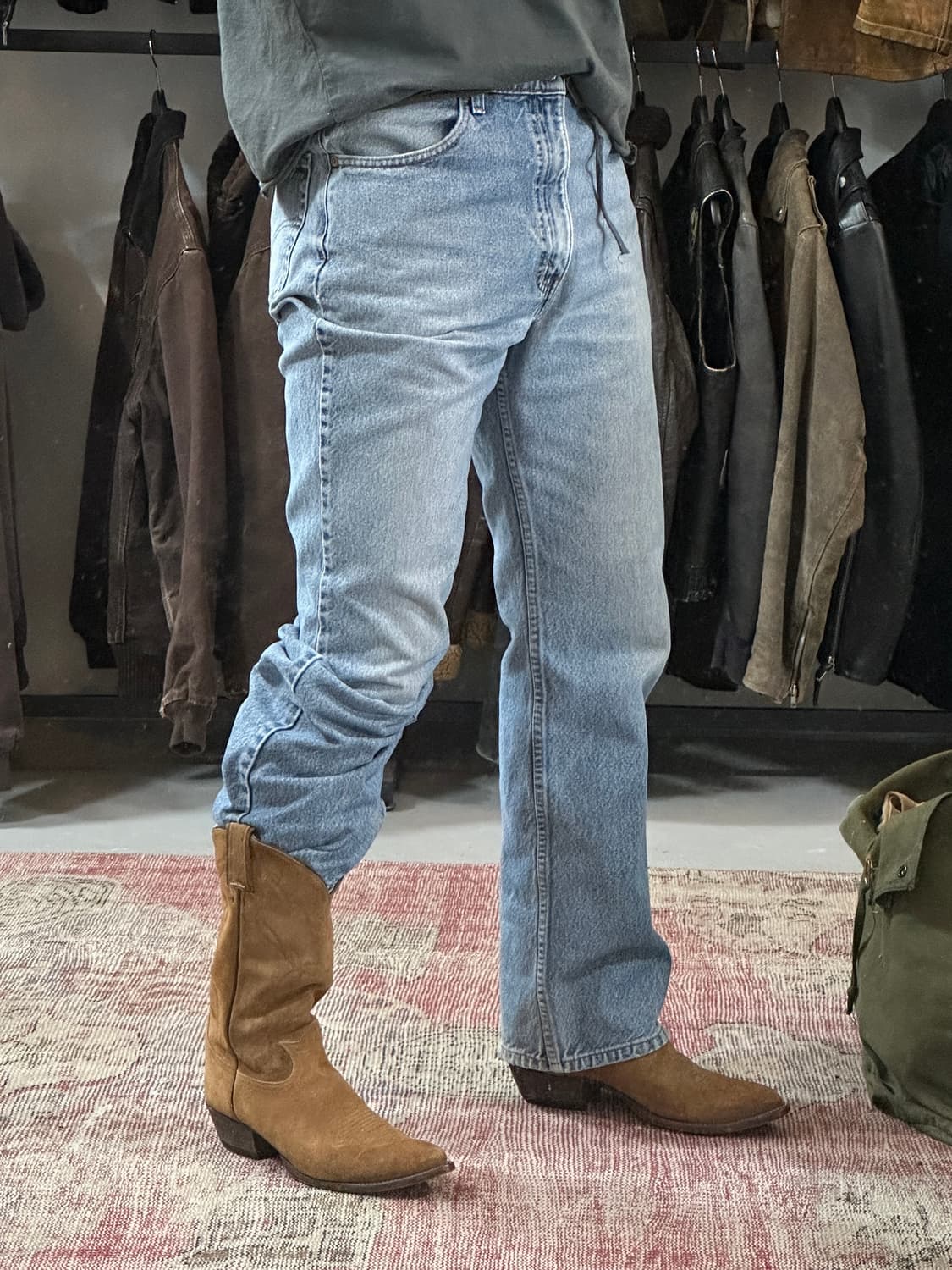 90's USA 토니라마 러프아웃 스웨이드 카우보이 웨스턴 부츠 상품이미지2