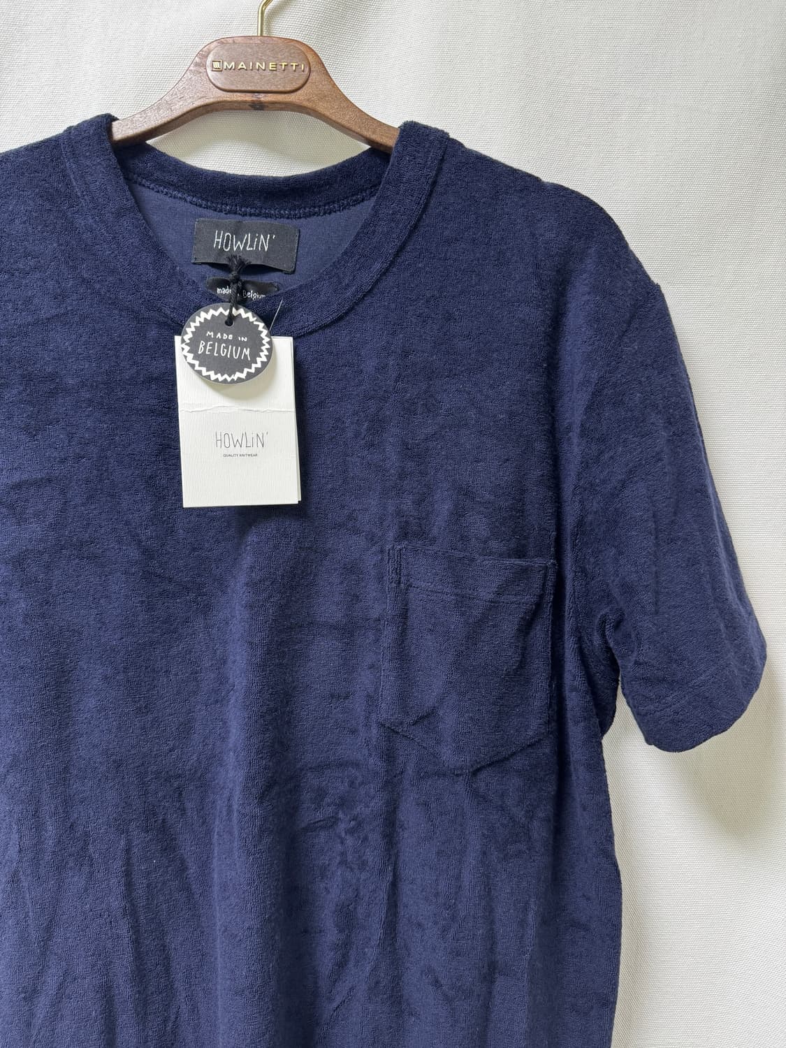 하울린 네이비 테리 코튼 반팔 티셔츠 M 상품이미지3