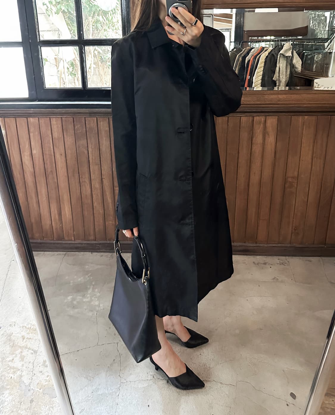 DKNY nylon minimal trench coat 상품이미지4