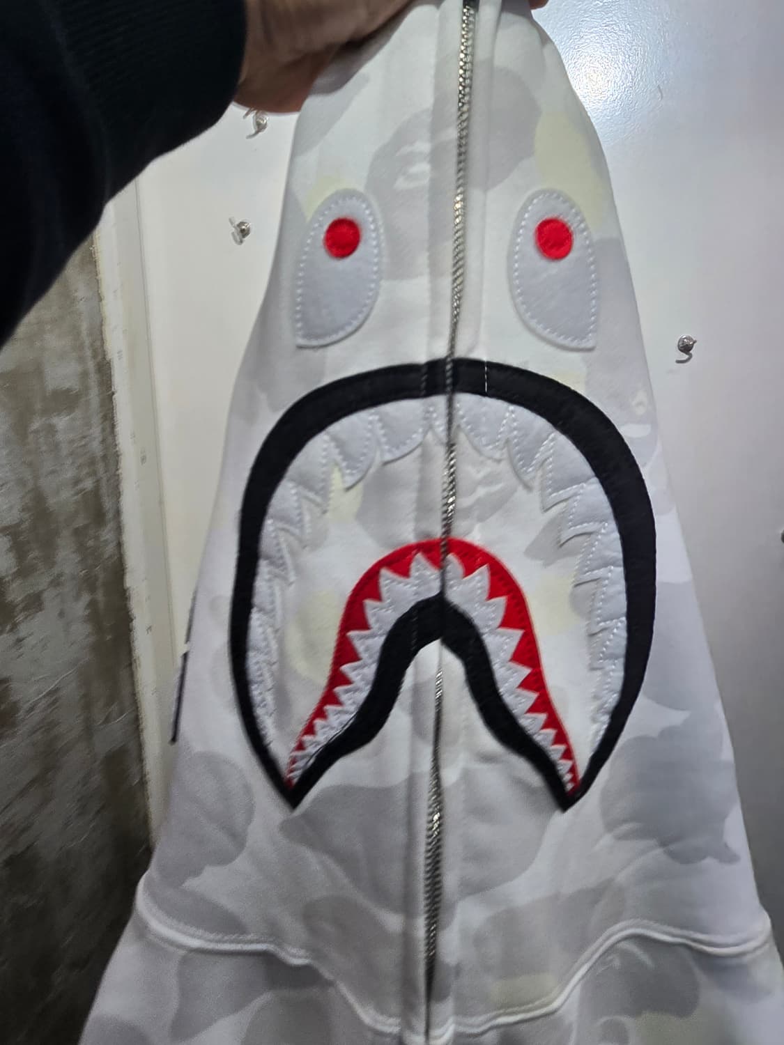 베이프 야광 시티카모 화이트샤크후드집업(백계)3XL 상품이미지8