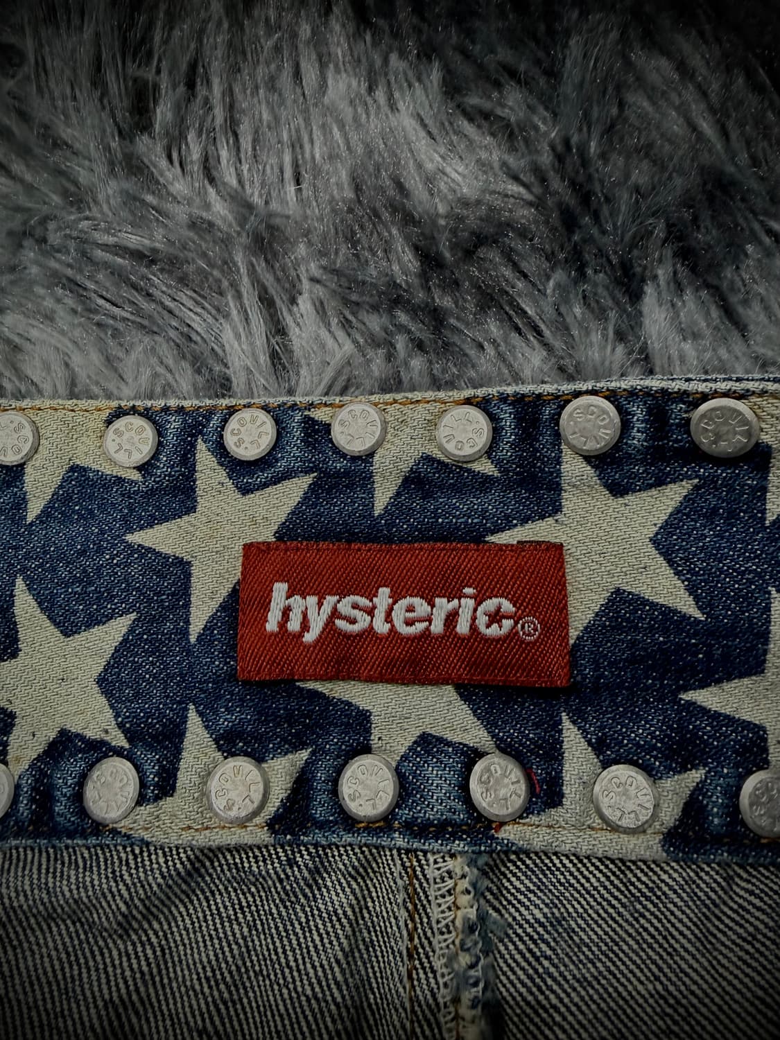 Hysteric Glamour 스터드 & 레이스업 패치워크 데님 스커트 상품이미지9