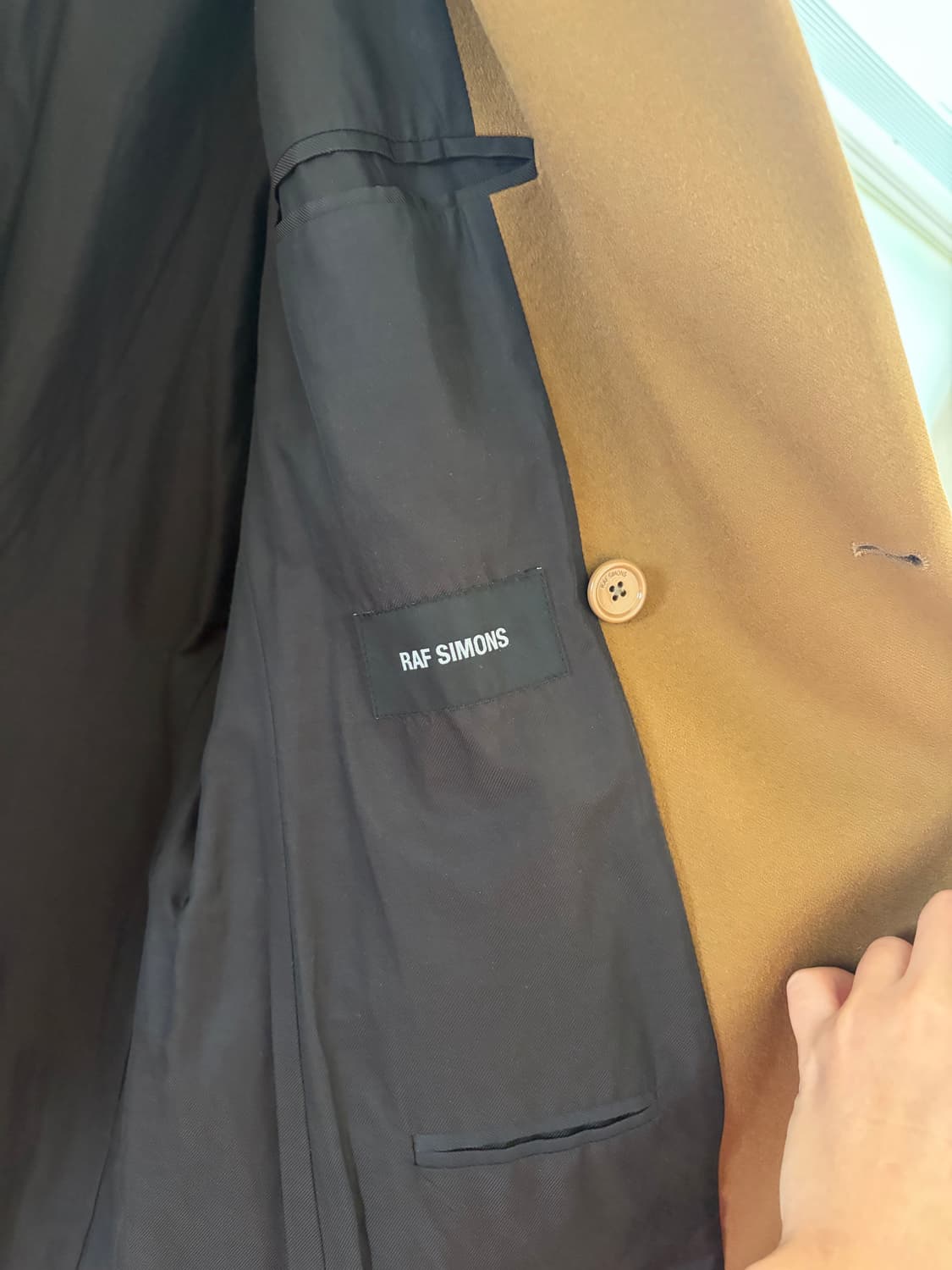 라프시몬스 rafsimons 더블 브레스티드 라펠 코트 상품이미지7