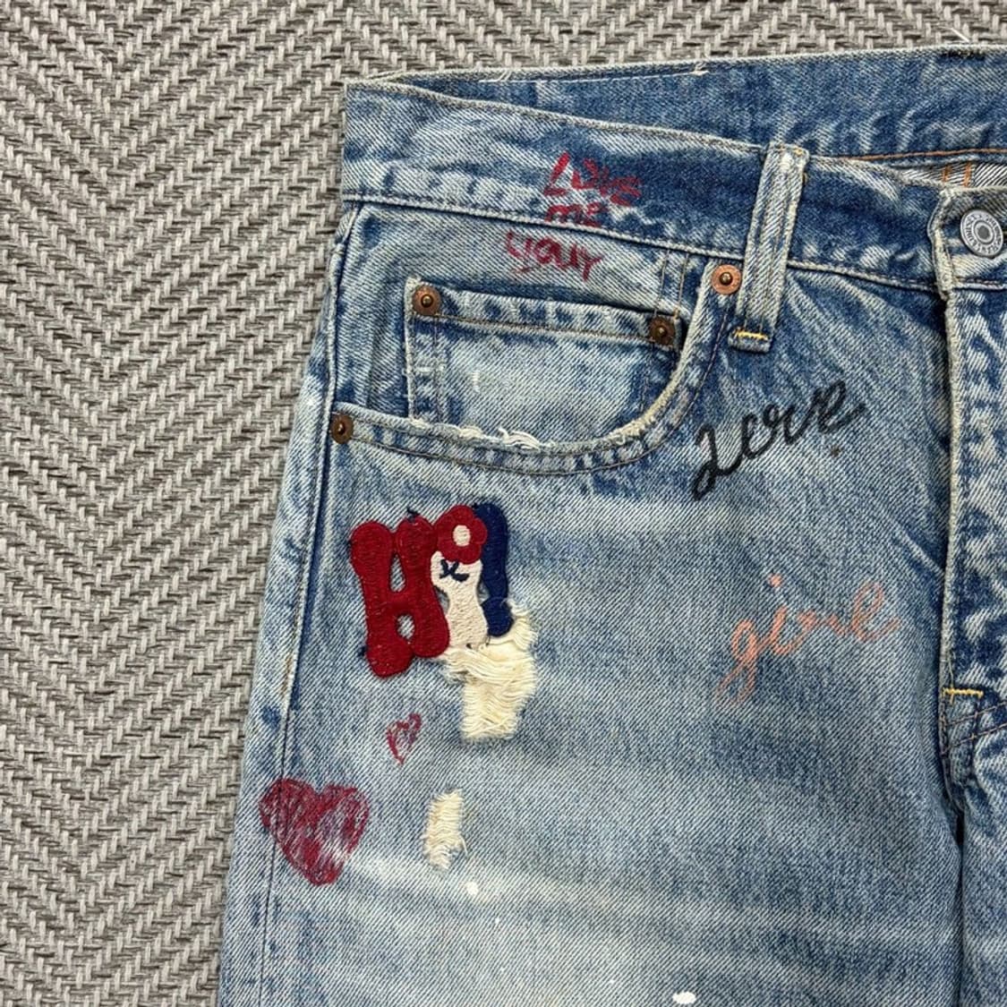 RNA SLANG 디스트로이드 페인트 데님팬츠 v2760 상품이미지5