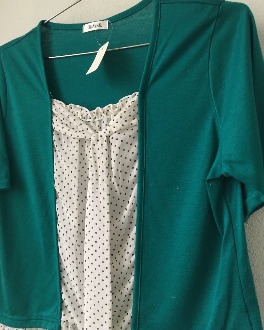 Dot pattern layered t shirt 상품이미지4