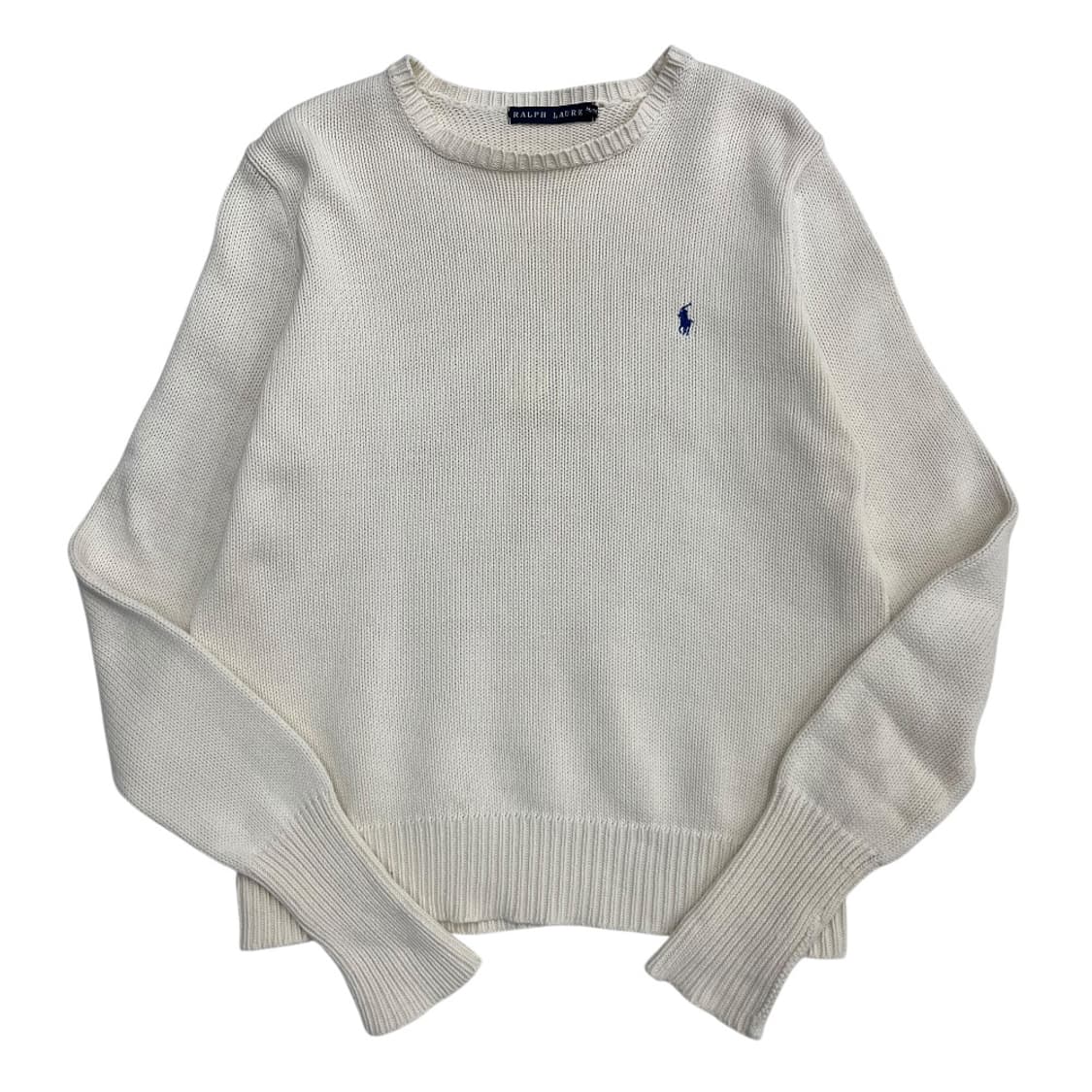 2000s 폴로 랄프로렌 블루포니 아이보리 코튼 니트 M 상품이미지3