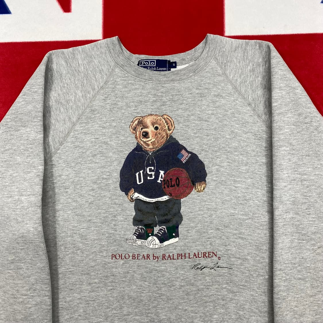 폴로 베어 맨투맨 S 실측M-L  상품이미지3