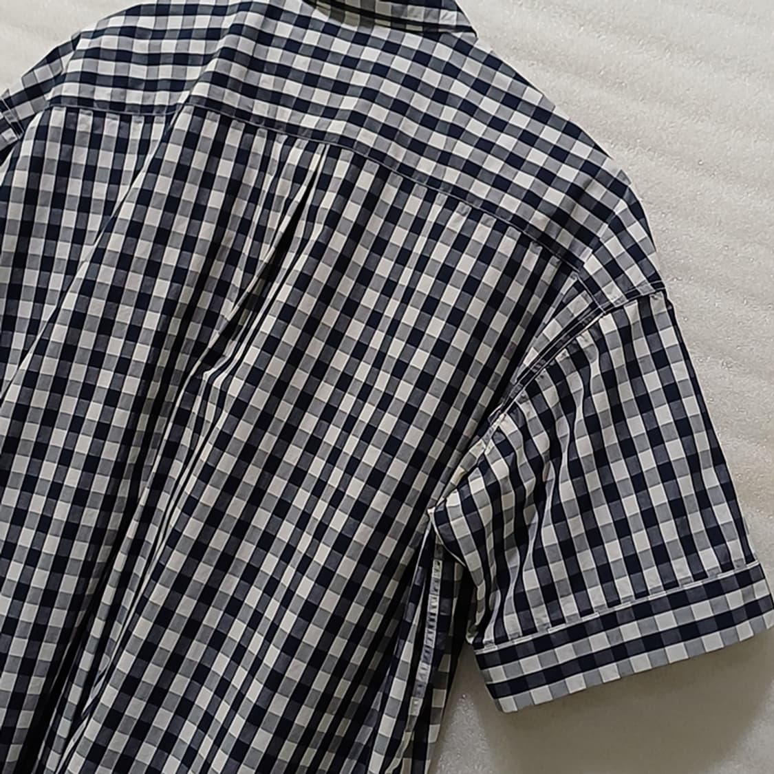 삼성물산 단톤 체크 셔츠 롱 반팔 원피스 오버루즈 거의새것 사랑봉봉 상품이미지7