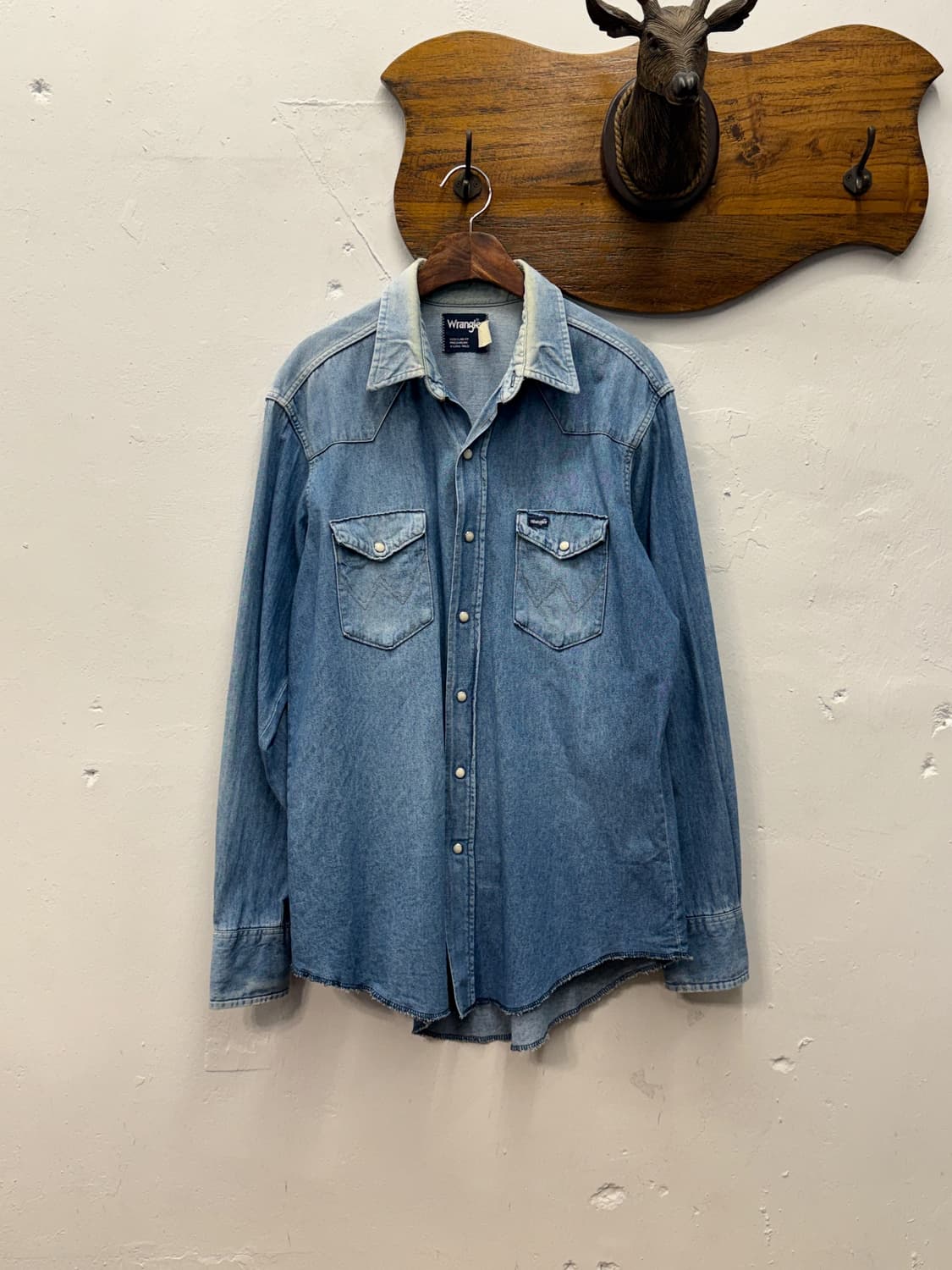 USA Wrangler Western Denim Shirt 상품이미지1
