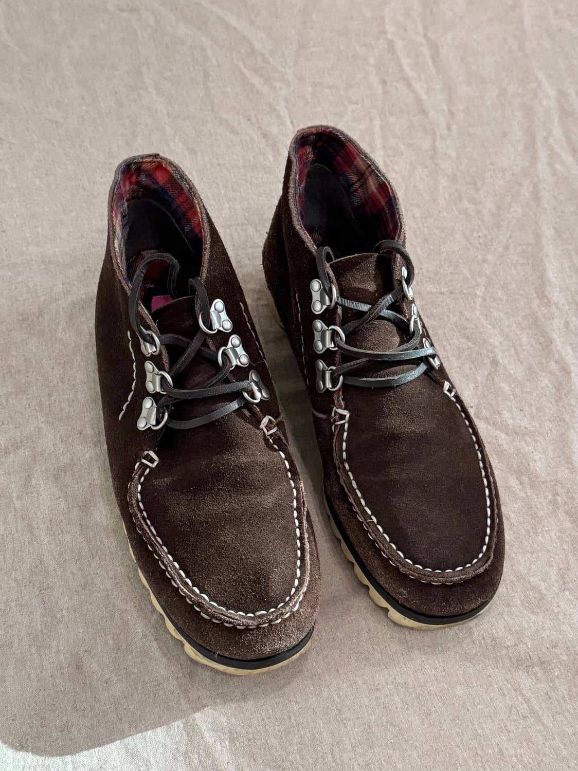 준야와타나베 브라운 스웨이드 슈즈 상품이미지1