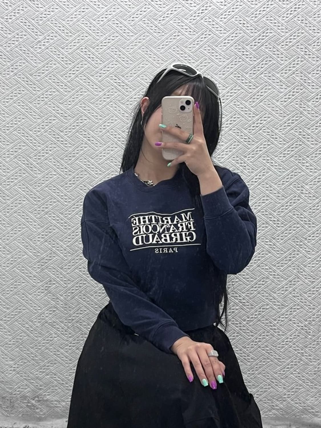 마리떼프랑소와저버 빅로고 크롭 스웻셔츠 맨투맨 S C06970 상품이미지2