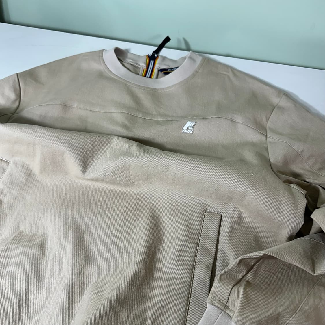 M 까웨 KWAY 베이지 캔버스코튼 맨투맨 상품이미지2