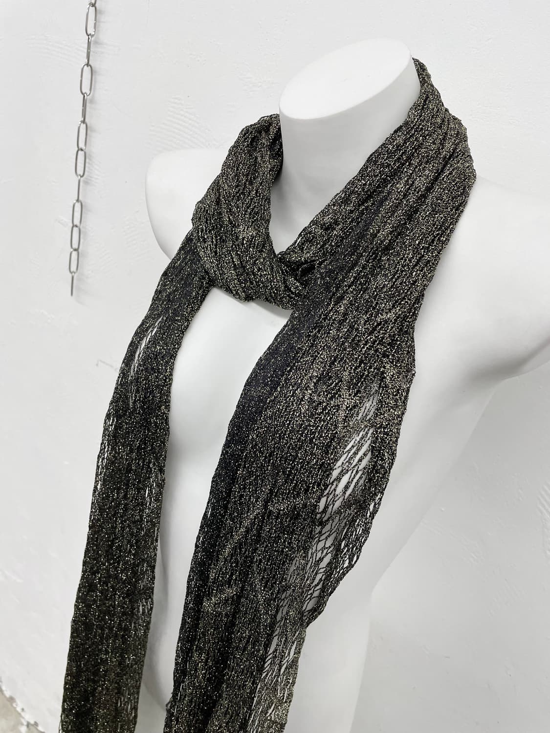 그런지 글리터 디테일 머플러  상품이미지3