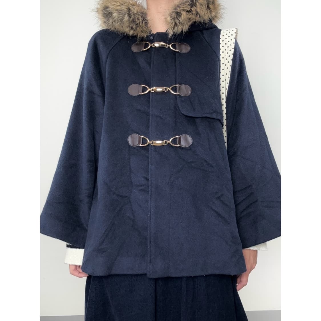 빈티지 갸루 망토 케이프 하프 코트 아우터 상품이미지1