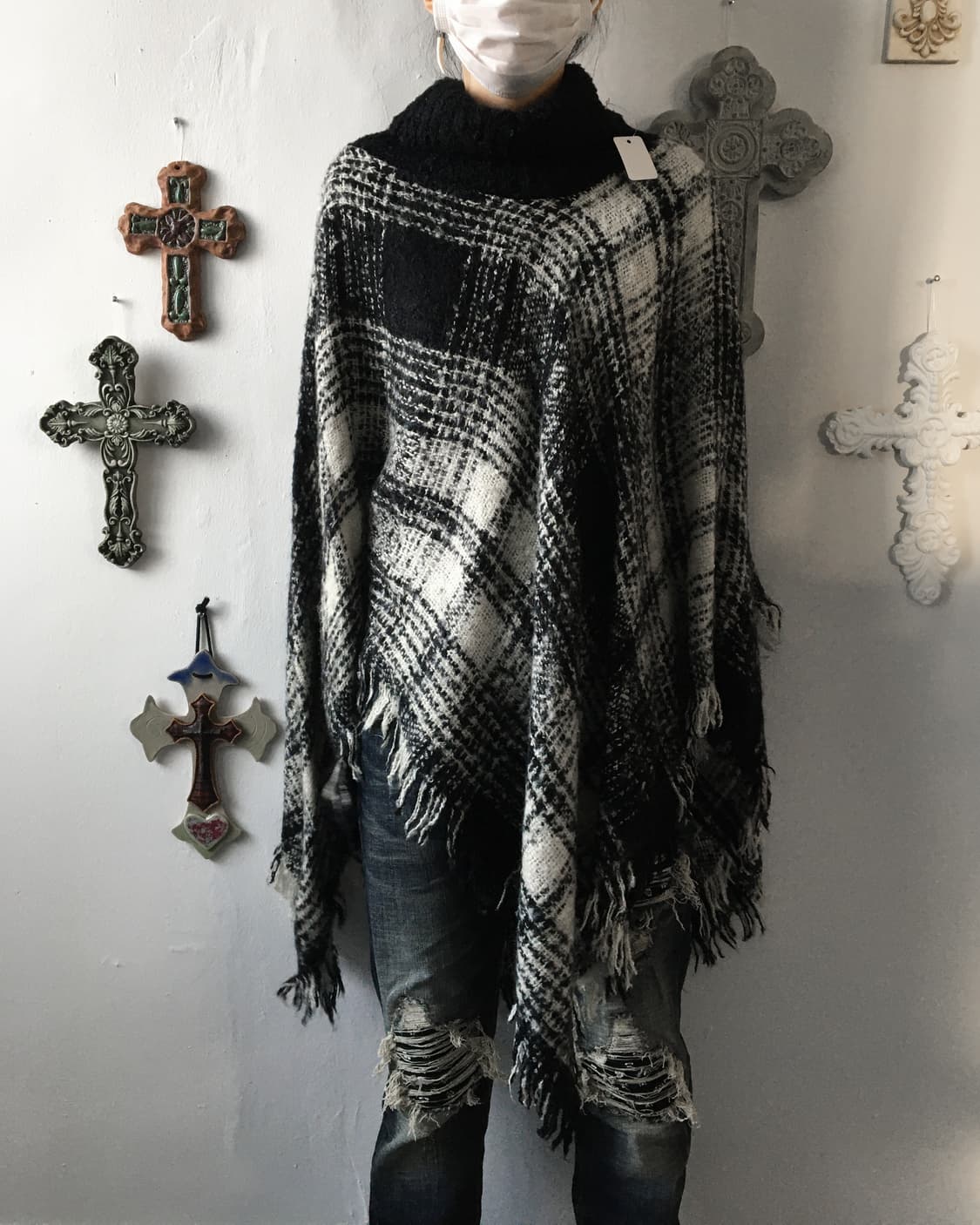 Fringe high neck knit 상품이미지6