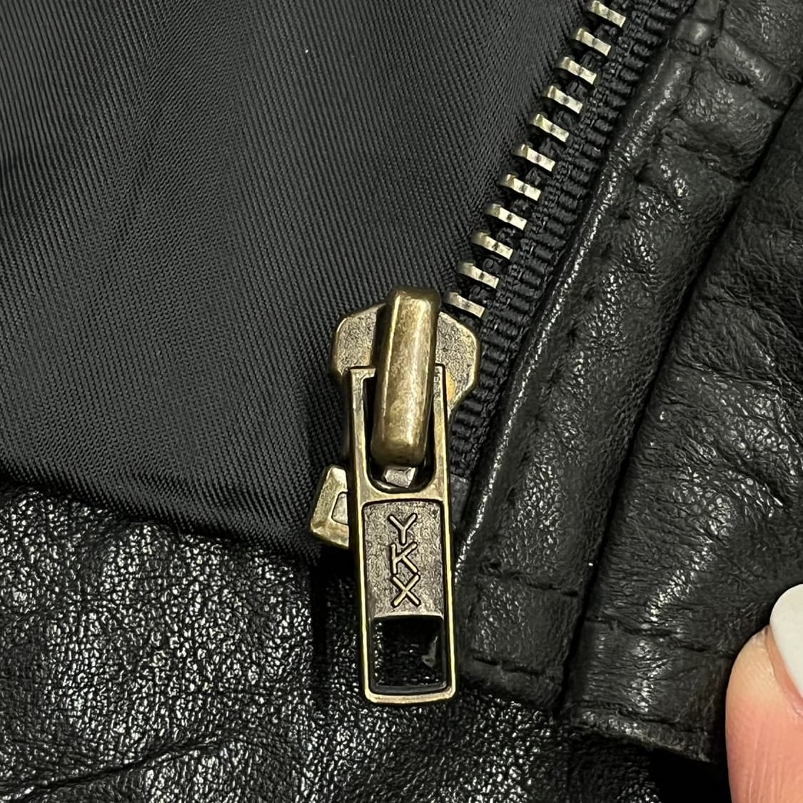 [정품/95] 블랙 가죽 포켓 자켓 b16 상품이미지7