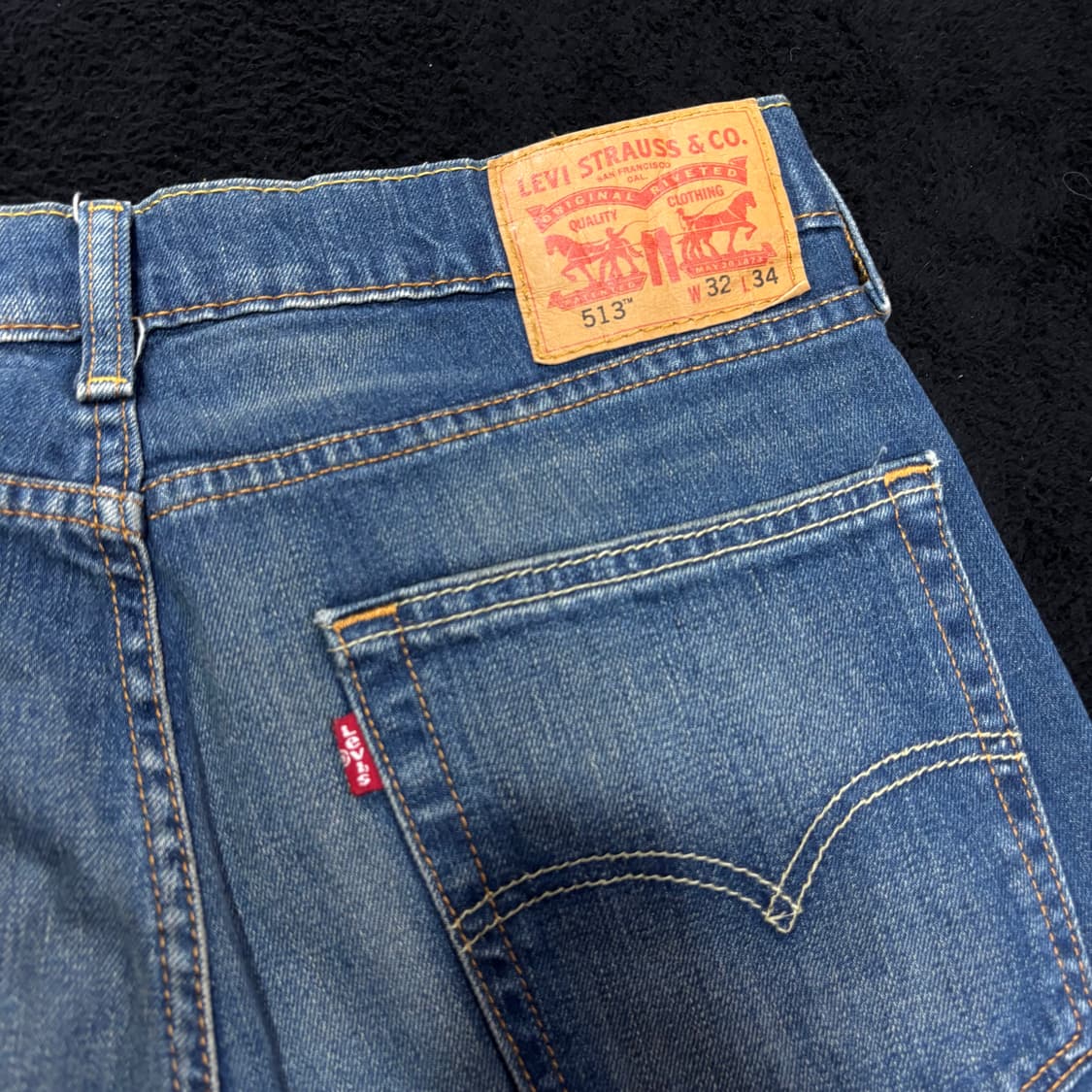 32 리바이스513 워싱 데님팬츠 상품이미지4