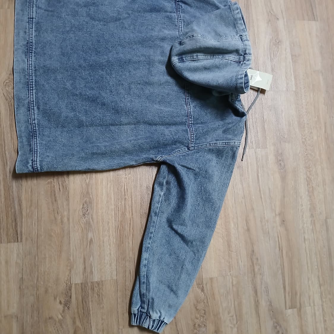 해외판 미사용 데님 아노락 청후드 자켓 남녀공용 상품이미지6