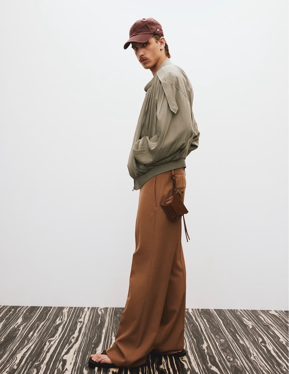 렉토 25ss 플레어 팬츠 로즈 베이지 L 상품이미지2