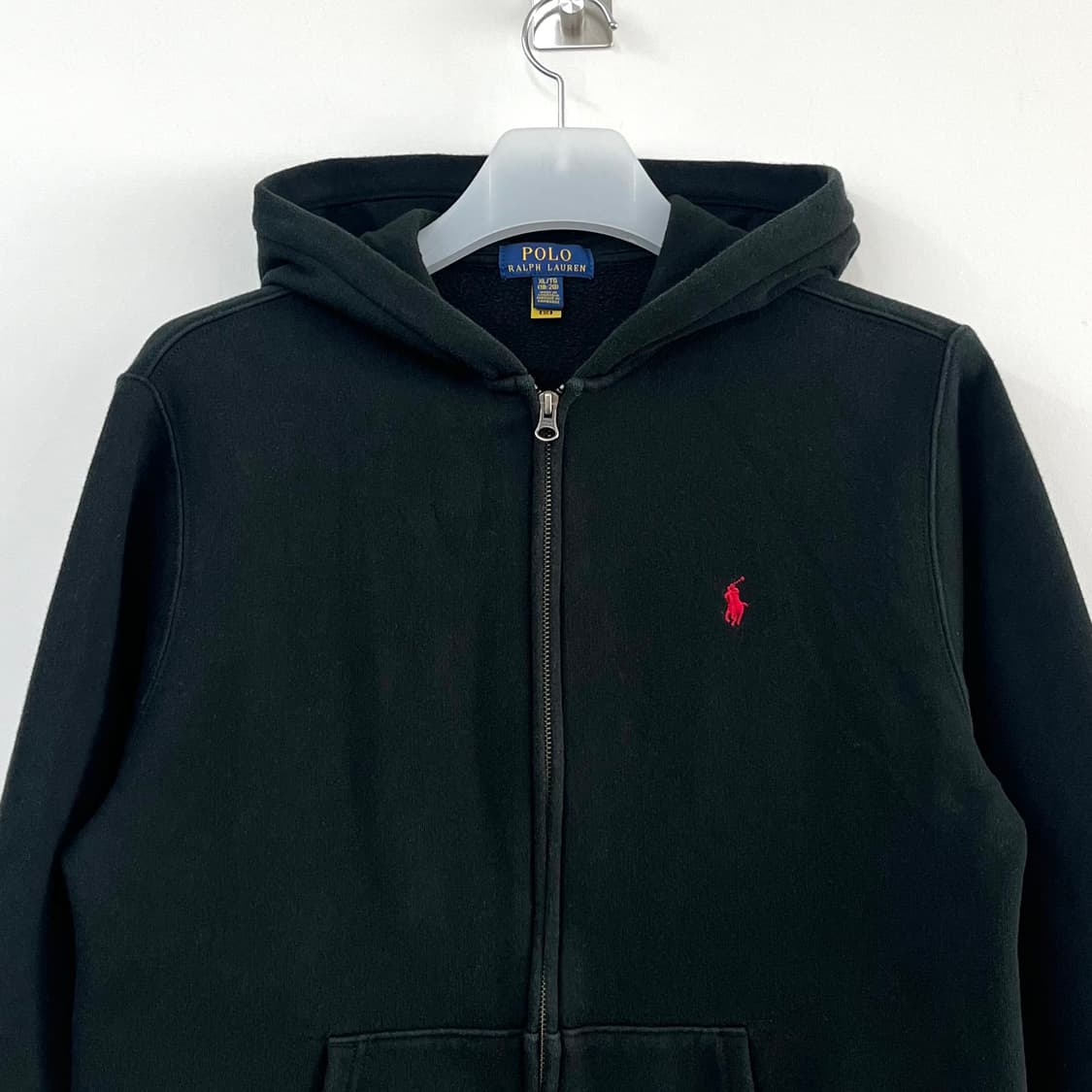 폴로 랄프로렌 신형 레드 포니 블랙 후드집업 상품이미지4