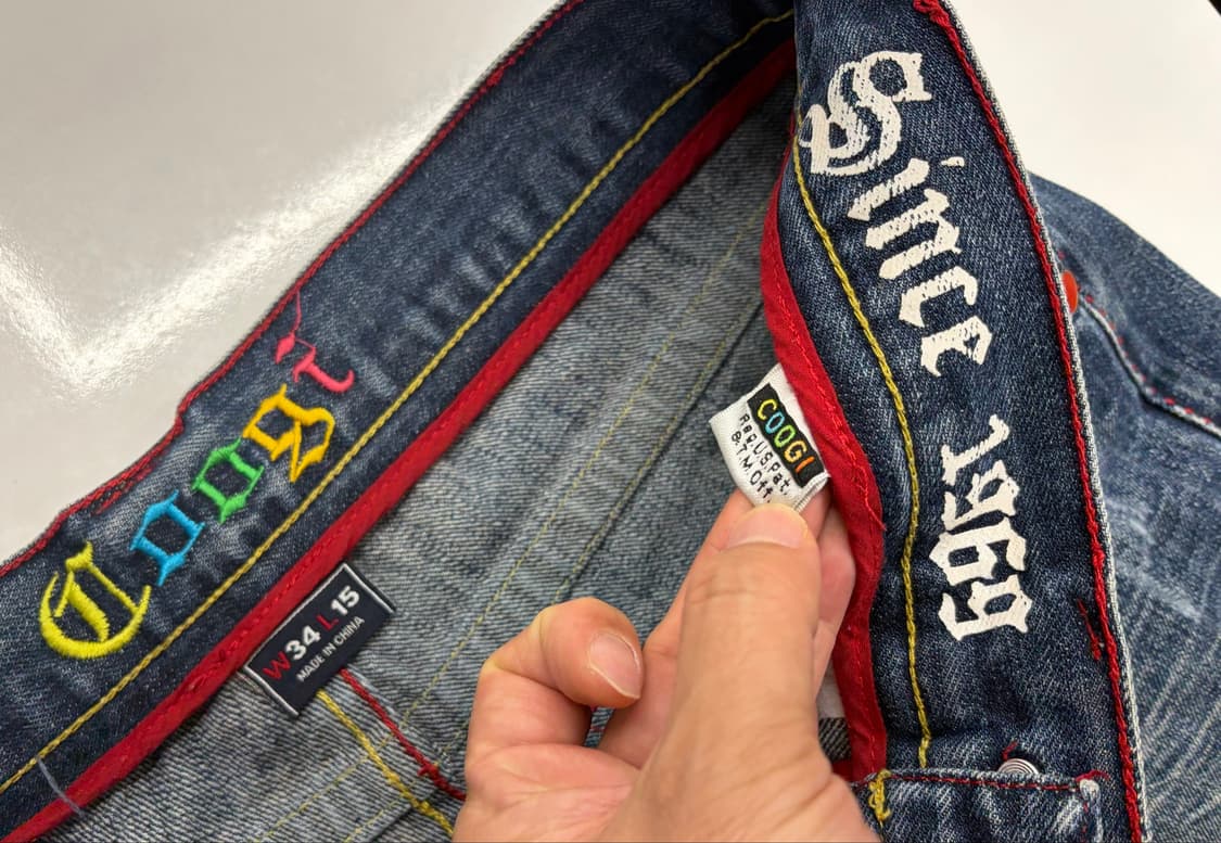 90-00s Coogi rainbow logo denim shorts 상품이미지10