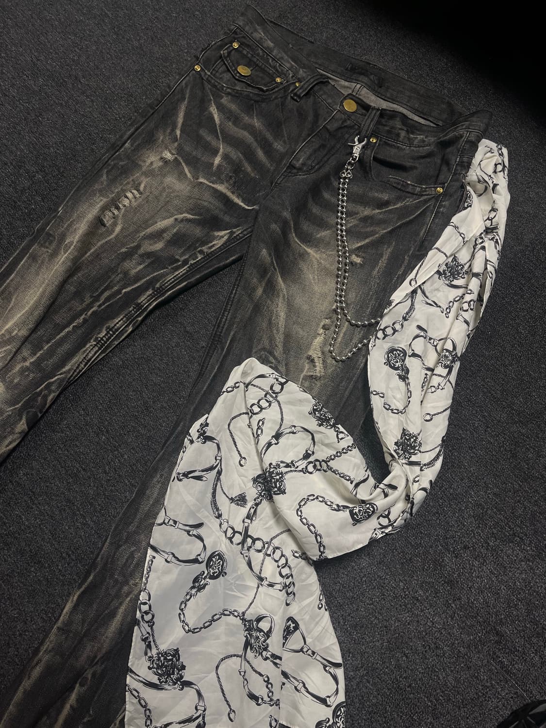 Punk Chain silk scarf  상품이미지2