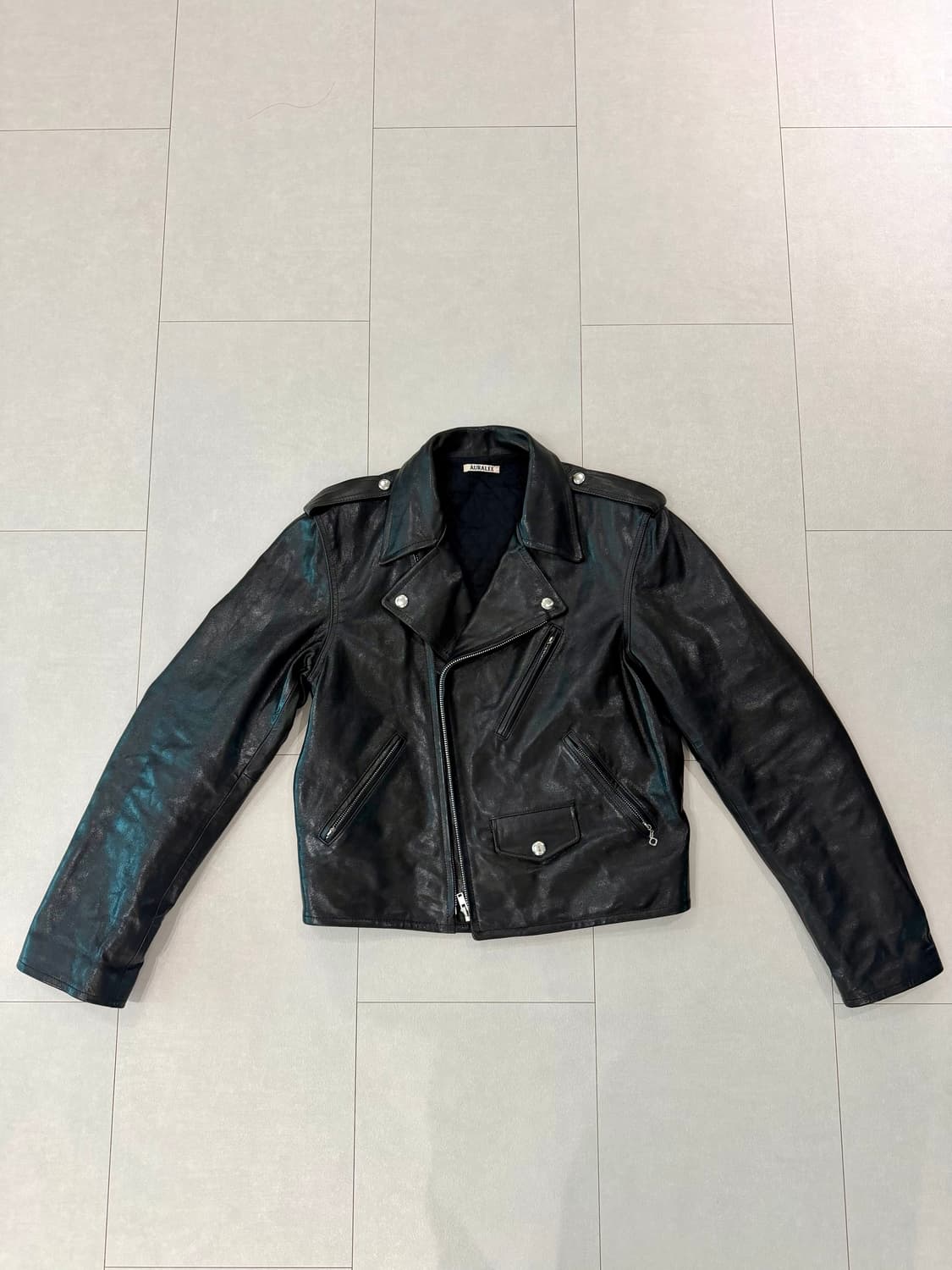 (미착용) 오라리 더블 라이더 자켓 L사이즈 팝니다 상품이미지2