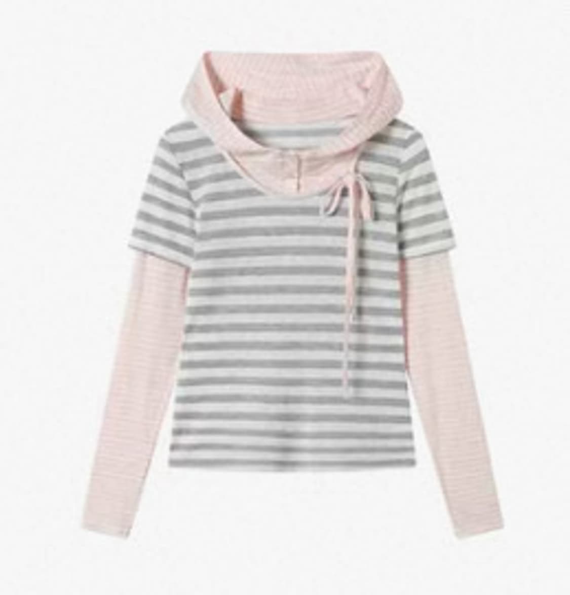 rrichu 레이어드 후드 긴팔 티셔츠 빈티지 일본 중국 디얼마이키코 상품이미지6