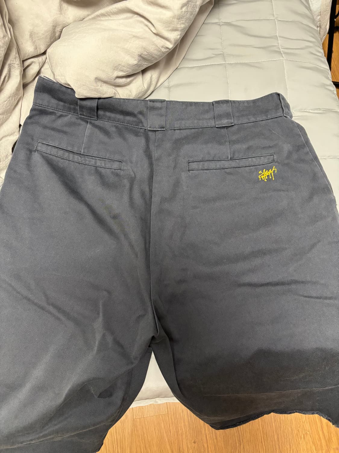 뤡코즈 더블니 쇼츠 네이비 상품이미지2