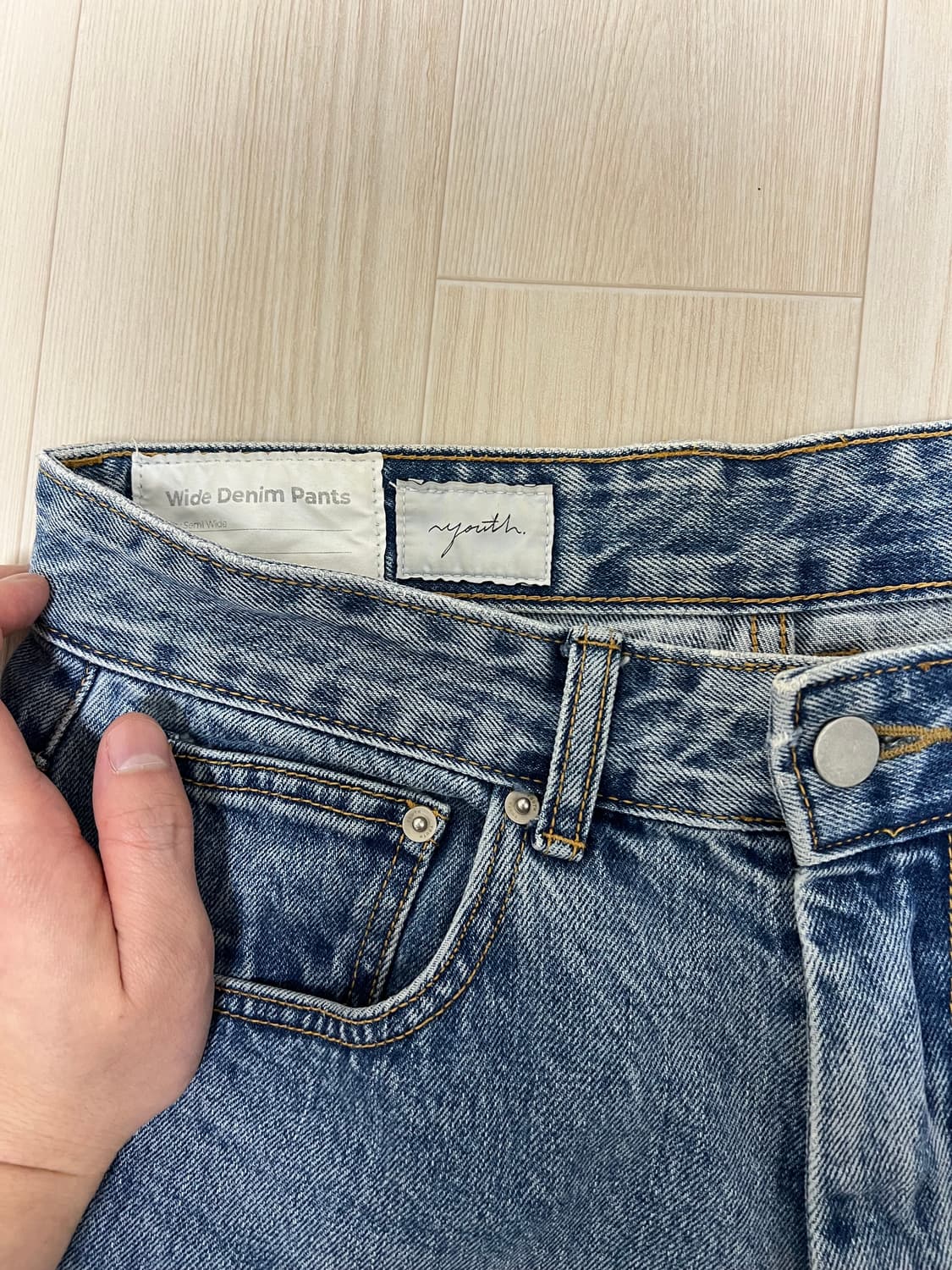 유스 미디움블루 와이드데님 [M] 상품이미지2