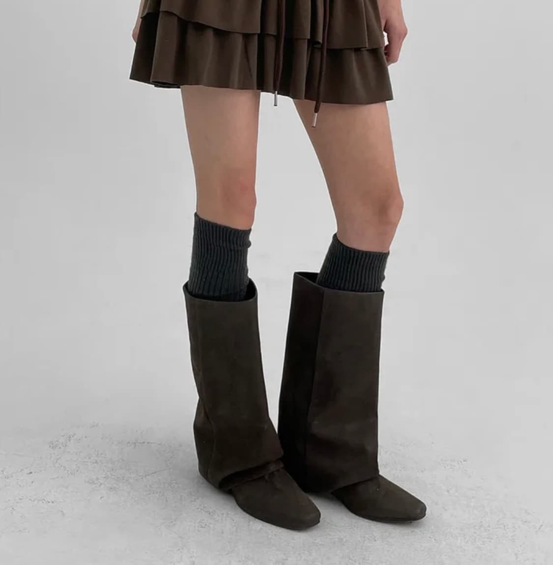 새상품)레이어드  롱부츠 브라운 250 상품이미지3