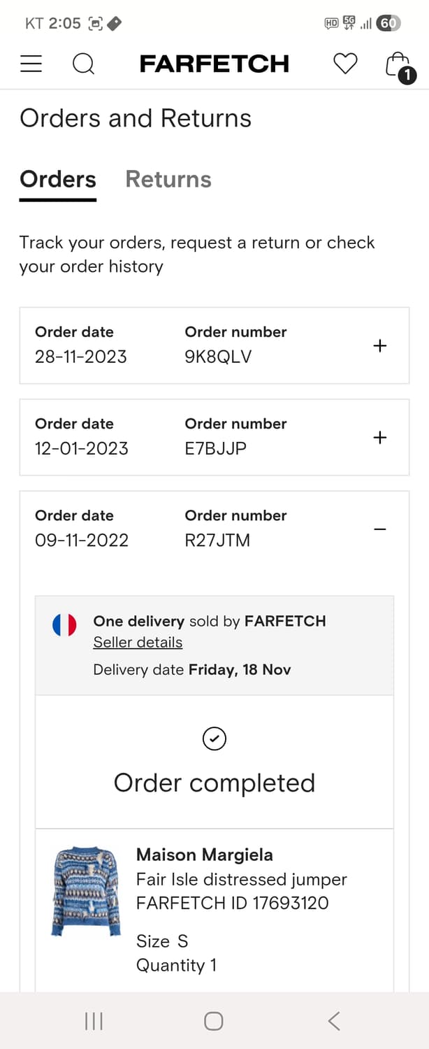 메종 마르지엘라 Fair Isle distressed jumper(S) 상품이미지7