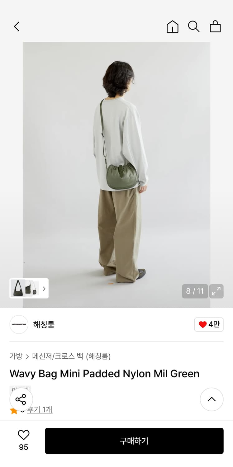 해칭룸 미니 나일론 백 판매합니다 상품이미지5