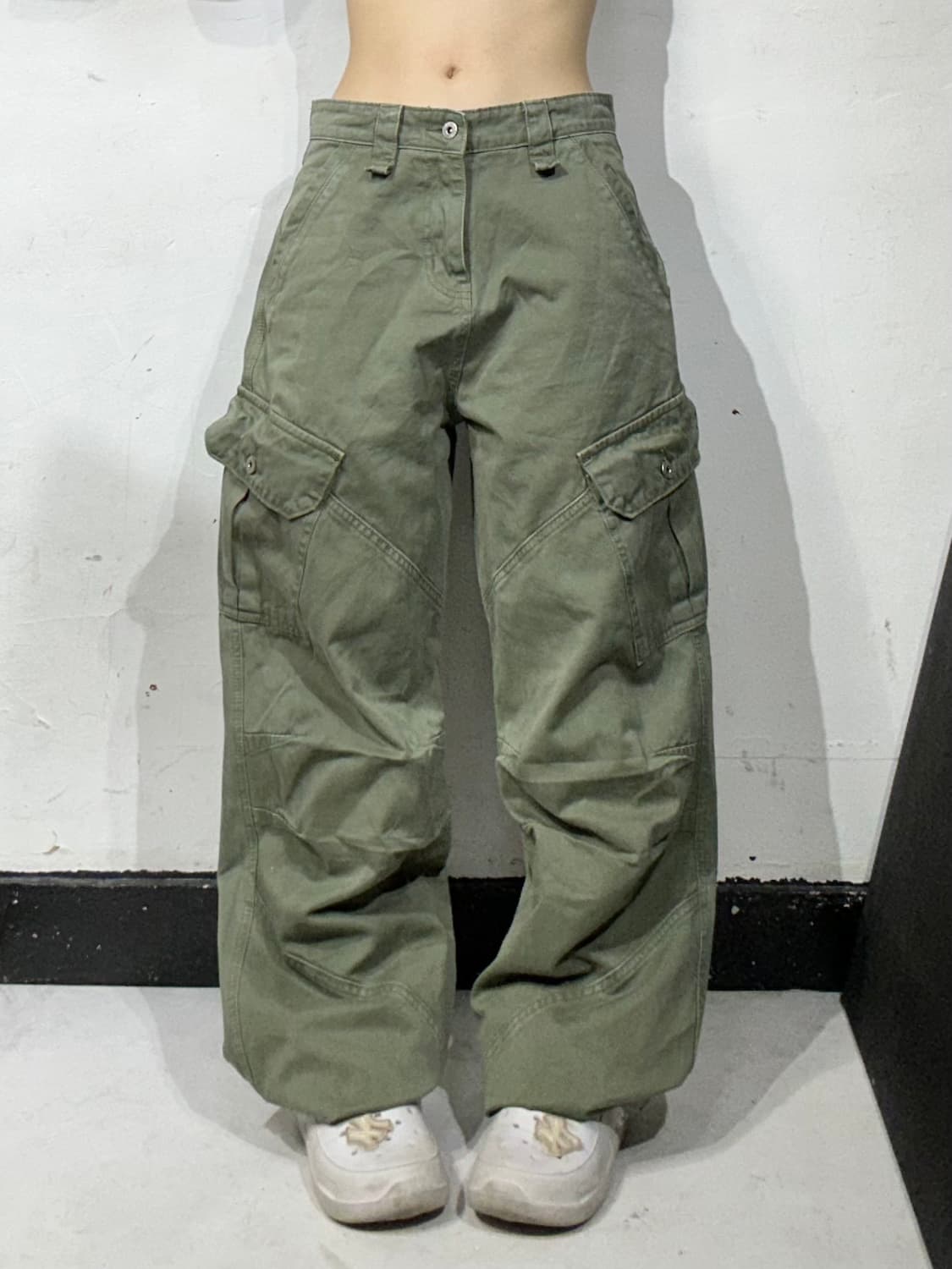 빈티지 Legacy 와이드 카키 카고 팬츠 바지 M 상품이미지2