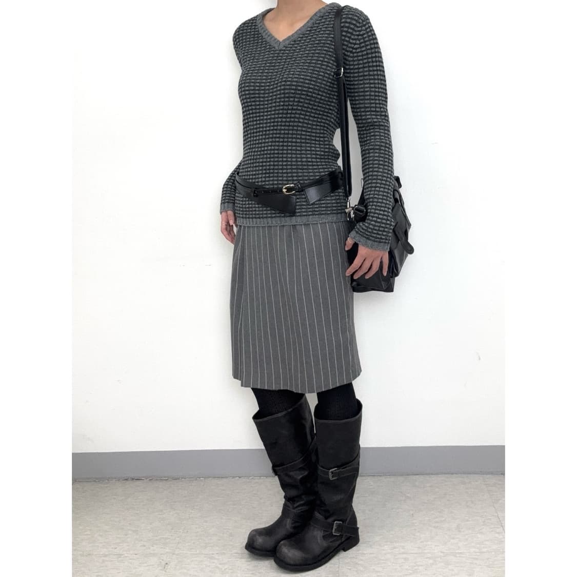 빈티지 와플 니트 상품이미지3