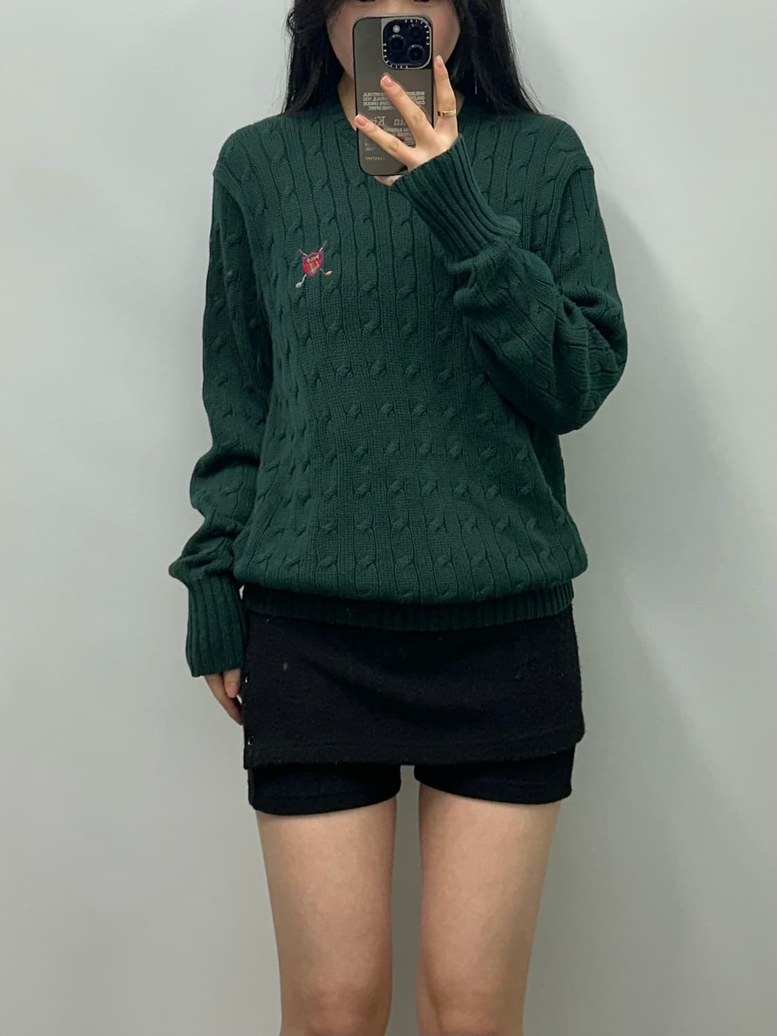 폴로 랄프로렌 딥그린 꽈배기 니트 상품이미지1