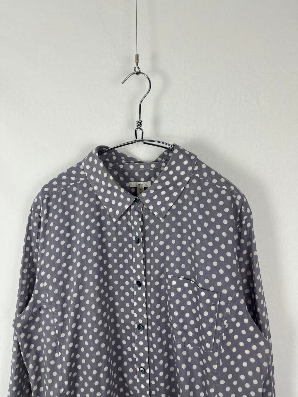 Vintage 퍼플컬러 도트 셔츠  상품이미지2