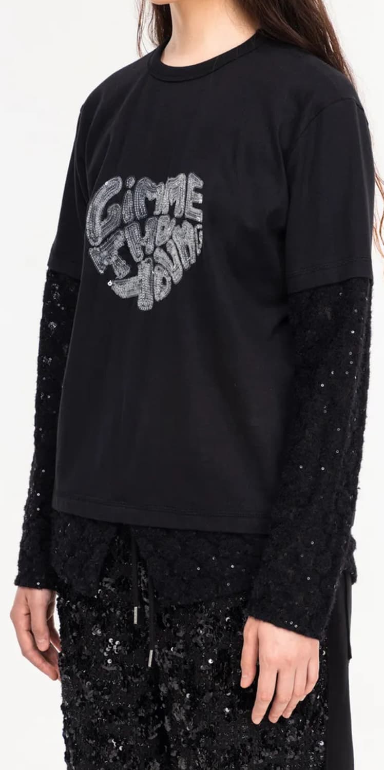 [새상품] 김미더영 G_HEM KNIT T_SHIRT / BLACK 상품이미지5