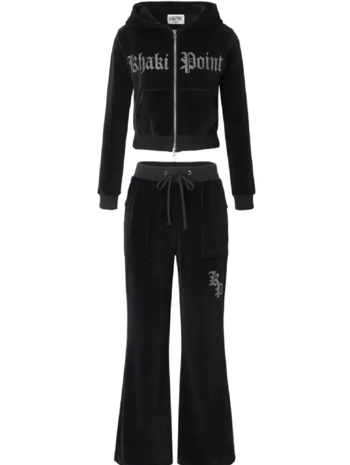 카키포인트 벨루아 큐빅 트레이닝 셋업 블랙 상품이미지1