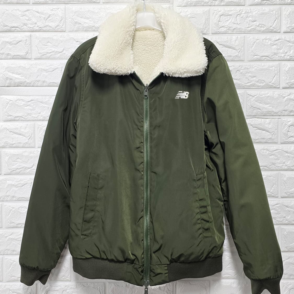 택포// 뉴발란스 양면 리버시블 후리스 플리스 M 상품이미지1