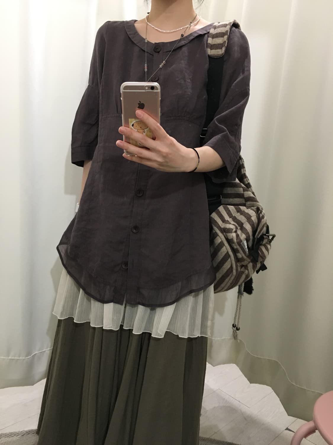 린넨 둥카라 블라우스 상품이미지5