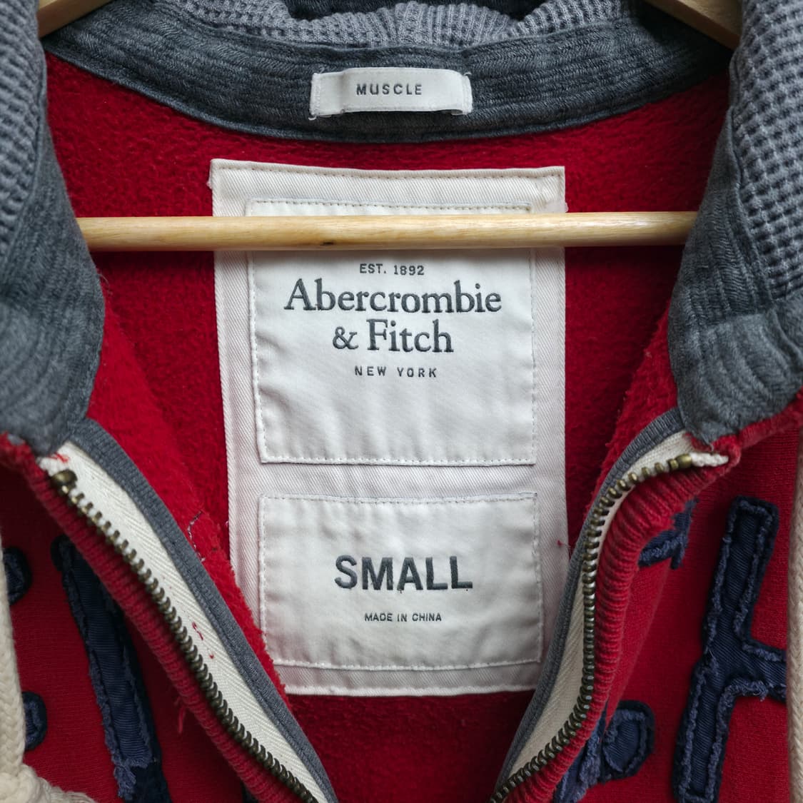[S] 아베크롬비 레드 후드집업 상품이미지5