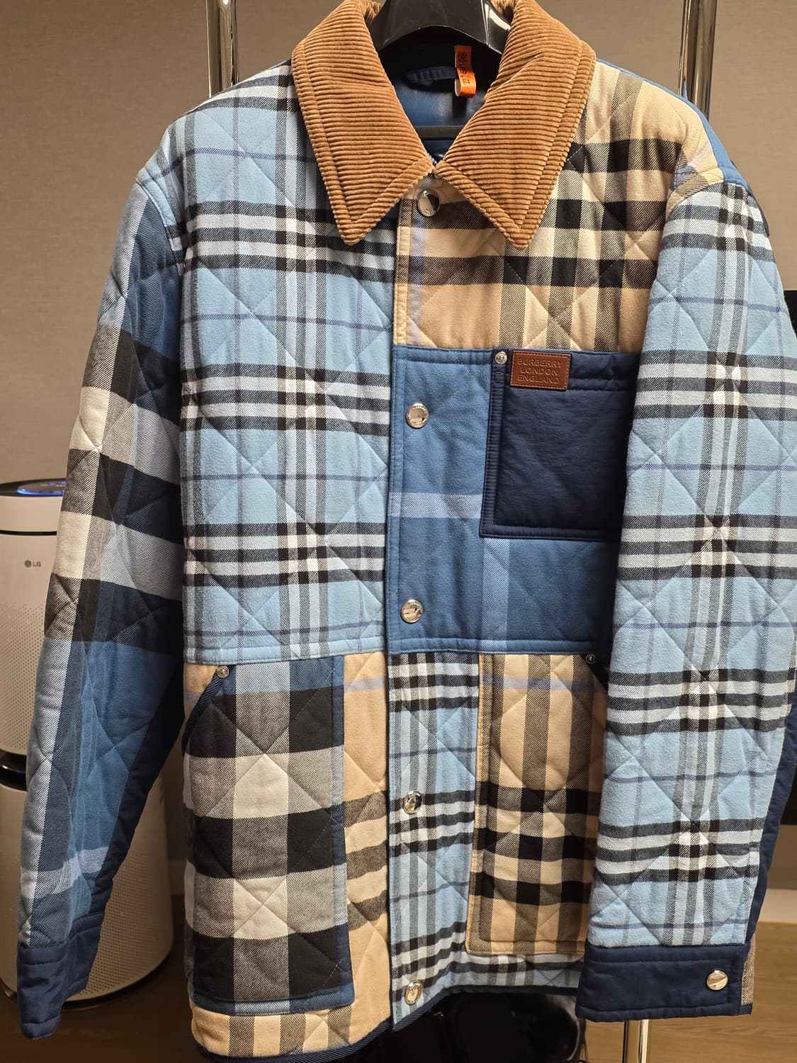 버버리 패치워크 퀄팅자켓 L 상품이미지1