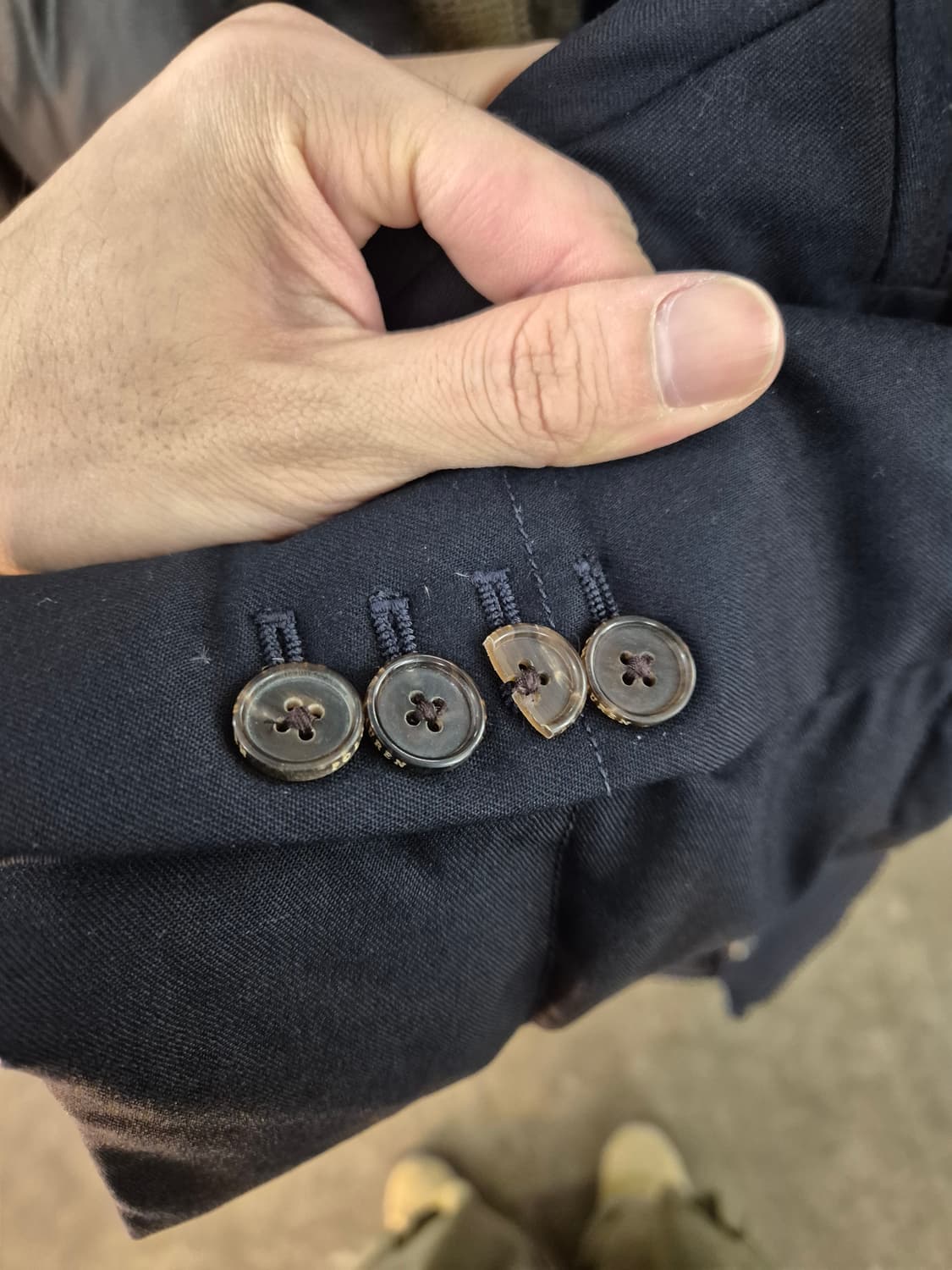 플로 랄프로렌 고트 스킨 배색 패딩 자켓 L 상품이미지9