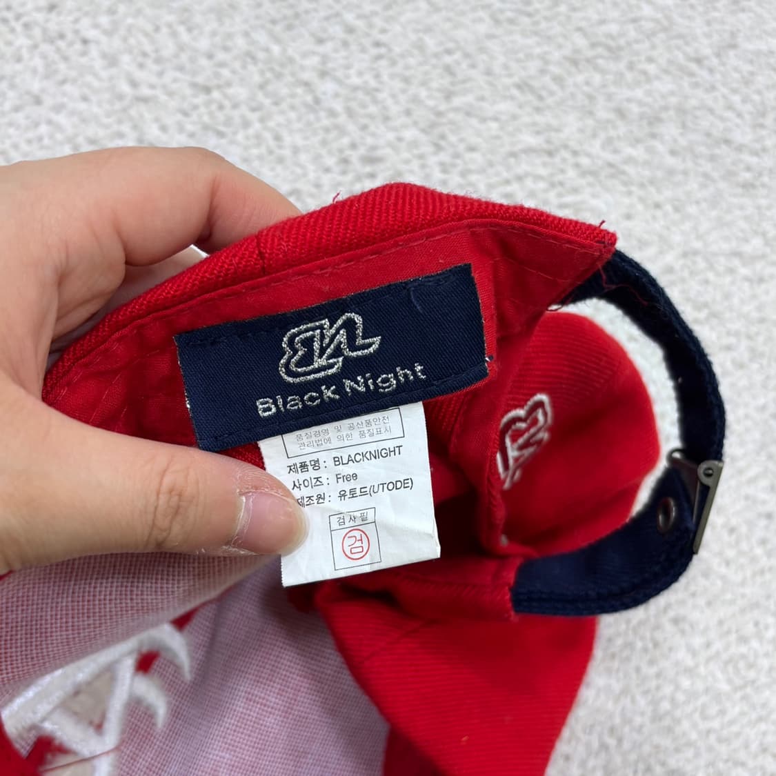 F 블랙나이트 A자수 로고 레드 볼캡 0612E2 상품이미지7